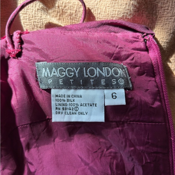 Maggy London Strapless Burgundy Dress - Picture 3 of 3